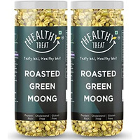 Healthy Treat Roasted Solid Moong 300 Gm (Pack Of 2-150 Gm Each) | Spicy Masala Moong | Healthy Roasted Snacks | Protein Rich Snack | Roasted Oil-Free Namkeen | Gluten Free