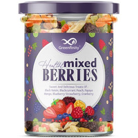Greenfinity Mix Berries - Dried Cranberries, Dried Black Currants, Black Raisins, Dried Mangoes, Dried Strawberries, Dried Peach, Dried Papaya, Dried Blueberries, Cane Sugar (200Gm, Pack Of 2)