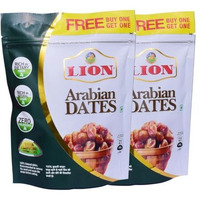 Lion Dates Arabian Dried Seeded Dates 1Kg - (Buy 500Gms & Get 500Gms Free)