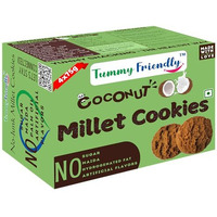 Tummy Friendly Foods Coconut Millet Cookies For Kids Adults. Millet Biscuits,Ragi And Jaggery. Healthy Snacks For Kids Babies 1 Year Old - Coconut (4 Packs,4,Count),75 Gram
