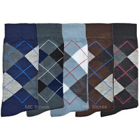 Me Stores Mens & Boys Mercerized Cotton Long Full Length Socks/Formal Socks/Office Socks/Casual Socks (Free Size) (Set2)