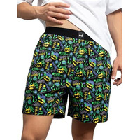 Bewakoof Men's All Over Batman Printed Poplin 100% Cotton Regular Fit Boxers 570843_S Black