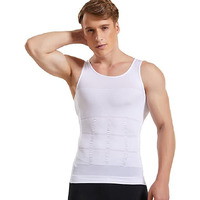 Rubs Body Shaper Slimming Shirt Tummy Vest For Men Undershirt Slimming Tummy Tucker Lift Body Shaper Abs Abdomen Slim Stretchable Tummy Tucker Vest For Men Gym Workout (Size Xl) (White)
