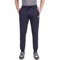 Fitinc Lycra Stretchable Track Pants For Man | Breathable Slim Fit Zippered Track Pants For Men | Quick Dry Pants For Home & Workout Wear  Navy Blue, 3X-Large
