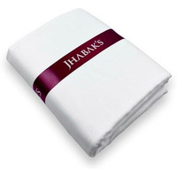 Jhabak's Unstitched 100% Pure Cotton Fabric For Men - 1.60M Piece (White)