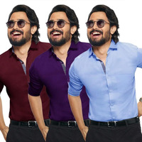 Pinkmint Shirt For Men Cotton Spraed Collar Long Sleeve Casual Shirt Formal Shirt Regular Fit Shirt