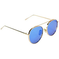 Elegante Unisex Round Inspired From Allu Arjun Polarization Sunglasses For Men And Women (Blue) - Pack Of 1