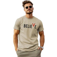 Adro Tshirt For MenPrinted T-Shirt For MenCotton T-ShirtMens TshirtRn24-M-Bvv-Be-L Beige