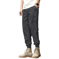 Leriya Fashion Men's Cargo Pants With Pockets | Cotton Joggers For Men | 6 Pocket Jeans Pant | Casual Trousers For Men (Lf-Tp-1158-2Xl-Grey)