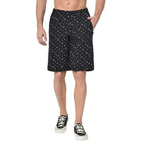 Mack Jonney Men's Regular Shorts (D12-Prt-No.1-Blk-Xxl_Black_Xx-Large)