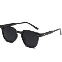 Augen By Visions India Retro Vintage Square Abstract Unisex Sunglasses Uv400 Protected Medium Size (Black, 140)