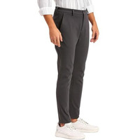 Saintx Men's Stretchable Casual Pants | Slant Pocket Chinos | Stylish Elastic Trousers (Slim Fit) Office Or Party | Fashion Trouser With Expandable Waistband & Anti-Slip Gripper (Saintr03_Dk Grey_34)