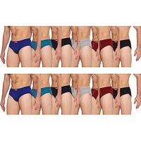 Vip Frenchie Plus Men's Cotton Brief Pack Of 12 (Assorted, 100)