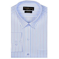 Accox Men's Striped Full Long Sleeves Regular Fit Cotton Formal Shirts(Gcr62_40) Multicolour