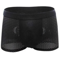 Dhruva Sales Men Breathable Pouch Underwear Packs Mesh Boxer Briefs | Air Ventilation Boxer Brief | Pack Of 1 (Xl) Multicolour