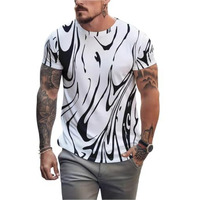 Thalasi Men 100% Cotton Aesthetic Oversized T Shirt For Men - All Over Printed,Loose Fit Round Neck Half Sleeve Oversize Fit Tee Multicolour
