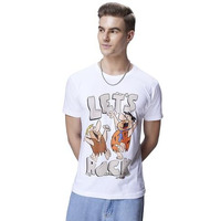 Bewakoof Official Cartoon Network Merchandise Men's Graphic Printed Regular Fit T-Shirt_608736_White_L