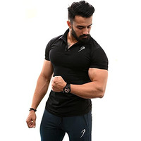 Fuaark Men's Slim Fit Polo T-Shirt (Black, Medium)