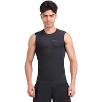 Athmonk Compression Vest Tank Body Shaper Without Sleeve For Men - Gym Shirt For Men Men Shapewear - Keep Dry Tight Skin Fit - Breathable Inner For Men Sports Wear Workout Gym Sports - Grey, L
