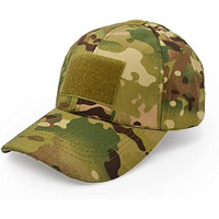 Linist Unisex Polyester Military Tactical Operator Cap, Outdoor Army Hat Hunting Camouflage Baseball Cap (Camouflage), Free Size