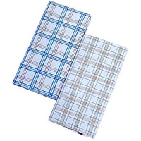 Weavers Villa Men's White Unstiched Cotton Lungi - Set Of 2 (Length - 2 Meters)