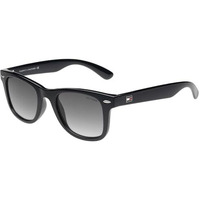 Tommy Hilfiger|Black Full Frame Square Sunglasses|100% Uv Protected (Uv 400) Grey Gradient Faded Lens|Men's & Women's|Small|Th Valen C1 50 S