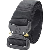Simpl Living Synthetic Tactical Quick Release Automatic/Push Buckle Nylon Fabric Belt For Men (Black)