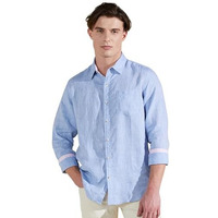 Symbol Premium Men's Pure Linen Solid Casual Shirt (Regular Fit) (Sp-S24-M-Cs-102_Lt. Blue_Large)