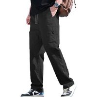 Louis Sense Men's Loose Pants (Cargo-03_Black