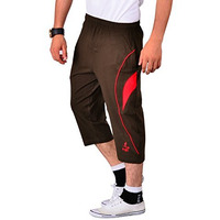 Vego Mens Cotton 3/4 Regular Fit Capri, Three Quarter Olive