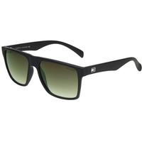 Tommy Hilfiger|Black Full Frame Square Sunglasses|100% Uv Protected (Uv 400) Green Gradient Faded Lens|Men's|Large|Th Wallace C2 57 S