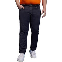Bigbanana Plus Size Men's Regular Fit Solid Jeans (Toast-B,Dark Grey,2Xl)