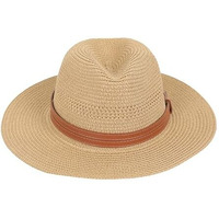 Fabseasons Men's Straw Panama Hat - Beach Sun Protection Cap Brown, Free Size