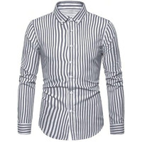 Toplot Shirt For Men || Mens Casual Shirts || Full Sleeve || Regular Fit || Striped (Strip-Shirt-5219-Grey-L)