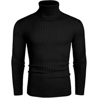 Denimholic Men's Turtle Neck Sweaters For Men, High Neck Sweaters For Men (In, Alpha, L, Black)