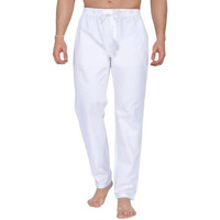 Men's Cotton Pyjama With Drawstring, Traditional Bottom Wear For Kurta (White, M)