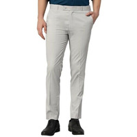 Vogaan Formal Pant With Expandable Waist For Men | Men's Cotton Regular Fit Flat Front Pant For Party And Casual Wear (Grey-32)