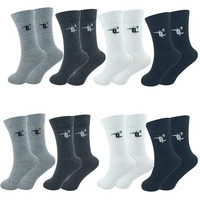 Zensoo Cotton Socks For Men Combo  Pack Of 8 Calf Length, Odor-Free, Breathable, Combed Cotton  Ideal For Office, Casual, Gym & Running  Free Size