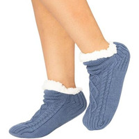 Dirts Thermal Winter Socks With Anti-Slip Silicone Grip - Thick, Warm Woolen Ankle Length Socks For Men, Women, And Kids - Cozy Cold Weather Essentials(28Cm) (9-10) Uk, Blue