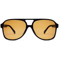 Peter Jones I Black Frame Brown Transparent Lenses Iuv Protected Men & Women I Large Aviator Sunglasses I Day/Night (98061Tb)