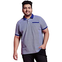 Bigbanana Plus Size Men's Regular Fit Solid Polo Tshirt (Pacific,Blue,3Xl)