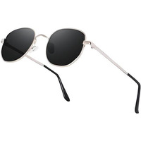 Roshfort Metal Unisex Sunglasses Hexagon Silver Frame, Sleek Black Lens Uv Protection, Pathan Srk Choise Sunglasses Perfect For Men's And Women's [Pack Of 1, D-4 ]