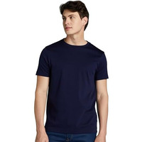 Symbol Premium Men's Cotton Super Soft Round Neck Solid T-Shirt: Regular Fit (Syp-A22-Ts-01_Navy Blue_L)
