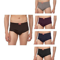 Vip Gold Y-Front Men's 100% Cotton Brief - Pack Of 5 - Assorted Colours (Assorted, 95 Cm)