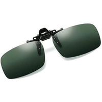 Inralimot Polarized Clip On Oval Sunglasses Over Prescription Glasses For Men Women Uv Protection Flip Up Polarized Sunglasses(Atrovirens), Green, Standard