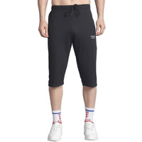 Mack Jonney Solid Black Regular Fit Polyster Lycra Capri For Men