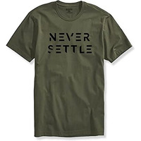 Adro Mens Never Settle Cotton T-Shirt (Rn22-03-Set-Ol_Olive_3Xl)