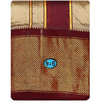Prakasam Cotton Brand- Poly Mixing Mens Panjakejam Dhoti & Towel Set (Asha-9X5) (Beige)