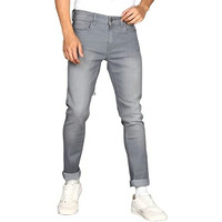 Ben Martin Men's Slim Fit Stretchable 32 Size Grey Cotton Denim Jeans Pant For Men, Jj3-21 | Rise Style: Mid Rise