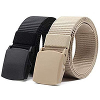 Edifier Unisex Nylon & Canvas Belt (Blt063_08_Black & Beige)